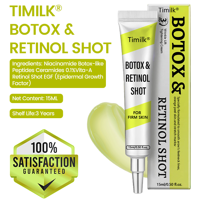 [🔥Last Day 80% OFF] Timilk® Botox & Retinol Shot – Smoother-Looking Skin for Deep Lines, Sagging Jowls & Puffy Eyes