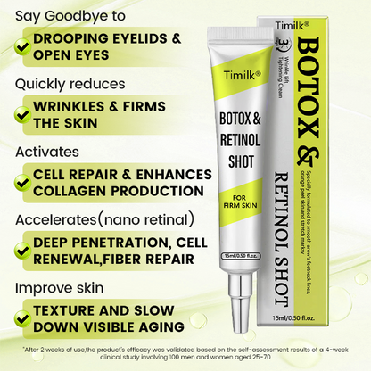 [🔥Last Day 80% OFF] Timilk® Botox & Retinol Shot – Smoother-Looking Skin for Deep Lines, Sagging Jowls & Puffy Eyes